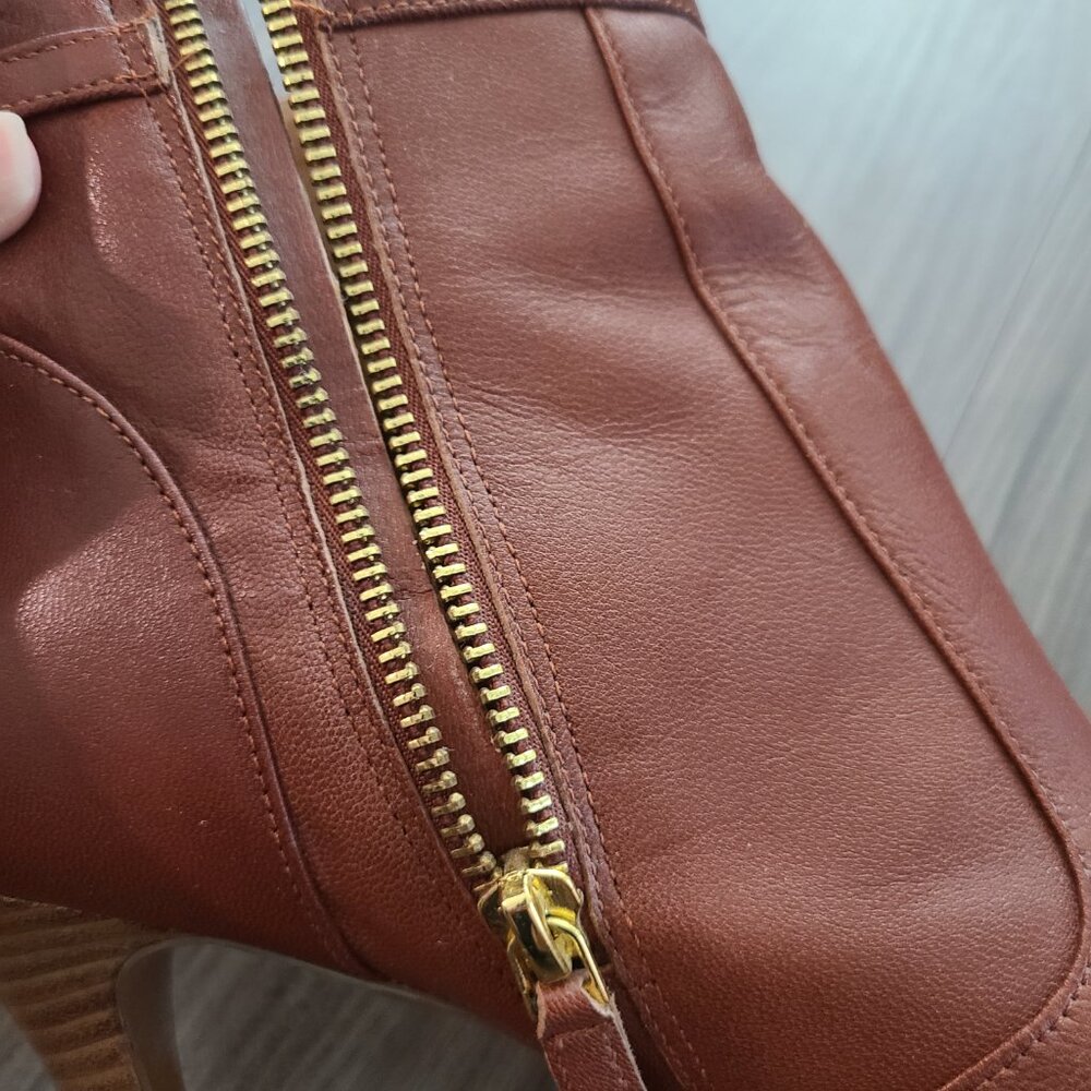 Nine West red leather booties 9.5M - Picture 5 of 9